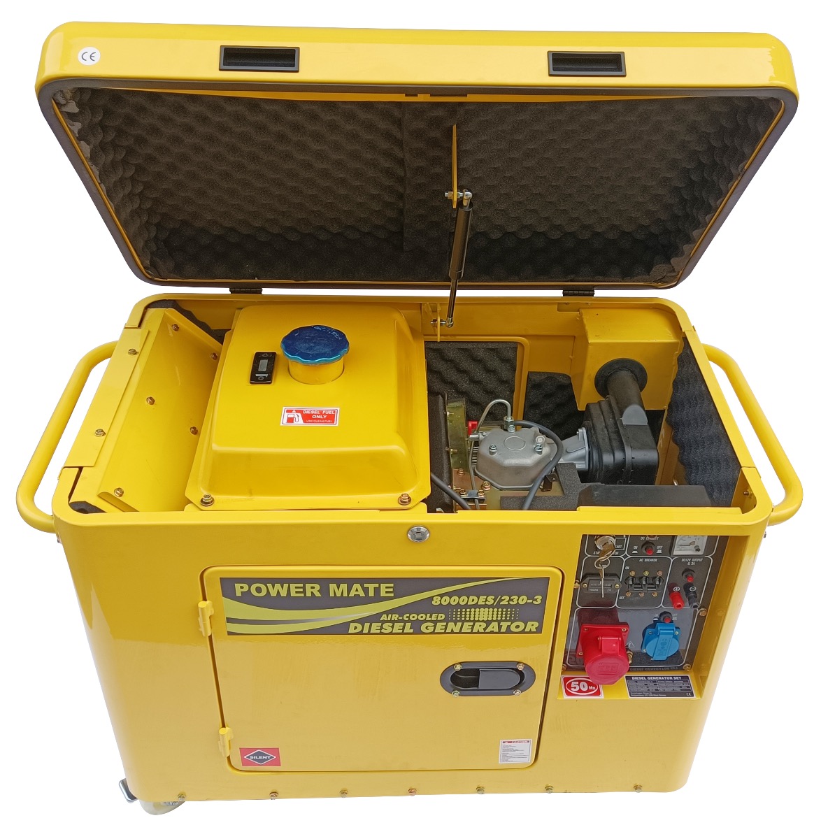 Power Mate 8000 dieseaggregat 3 fase 230V
