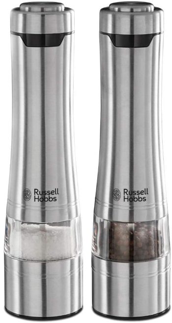Salt-pepper kvern Russell Hobbs stål batteridrevet