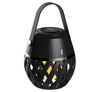 Flammelampe Homeline Helios svart