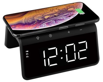 Trådløs lader med klokke, Audix SY-W0258, svart