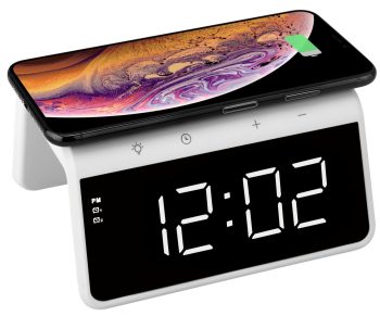 Trådløs lader med klokke, Audix SY-W0258, hvit