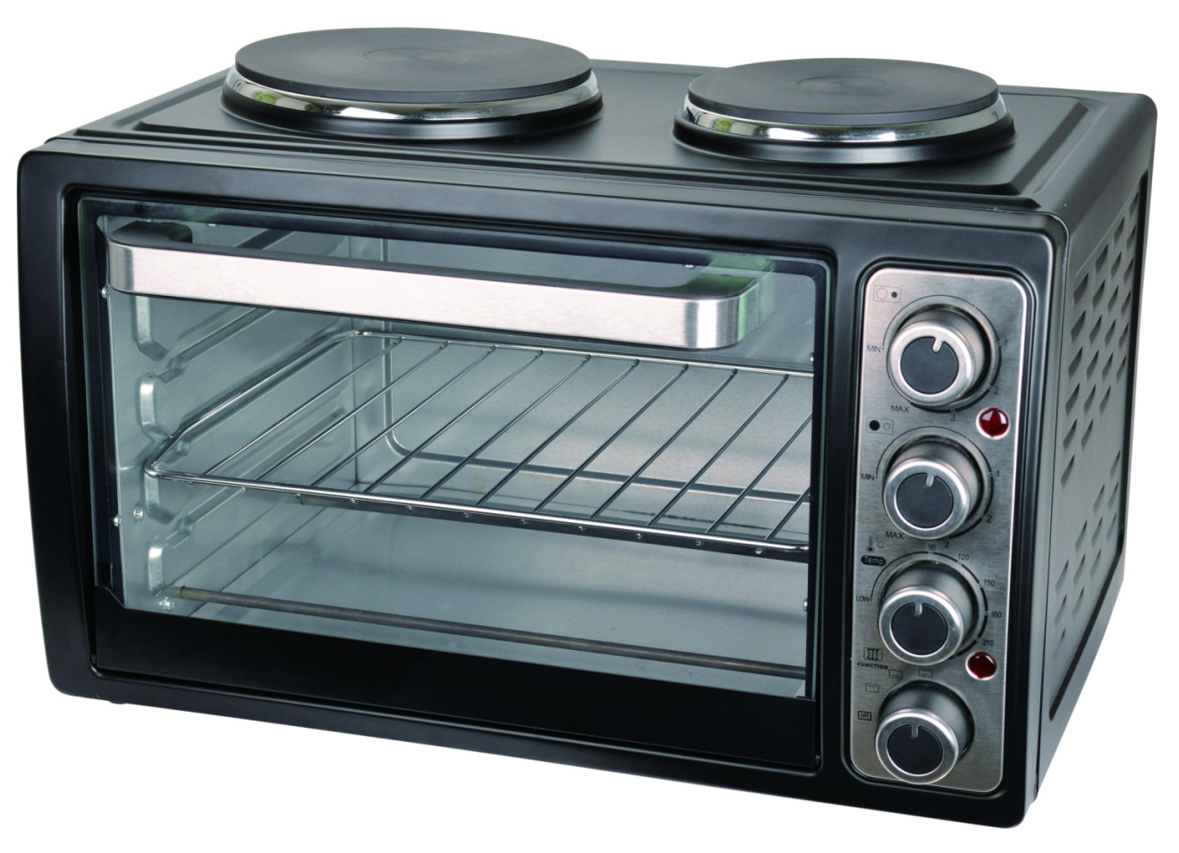 Bordkomfyr Kalorik 28L 3100W Svart m/doble plater