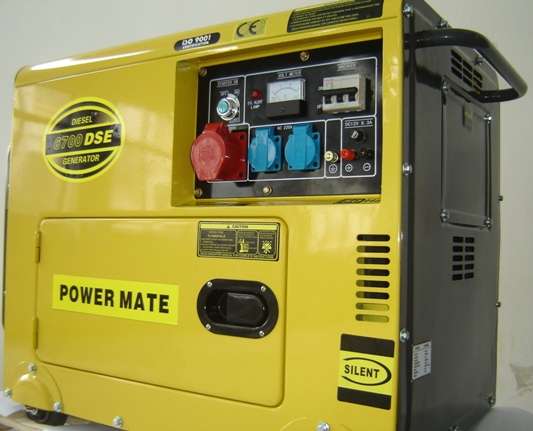 Power Mate 6700 strømaggregat diesel 1 fase 230V & 3 fase 400V