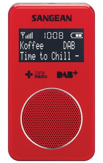 DAB radio Sangean DPR34 rød