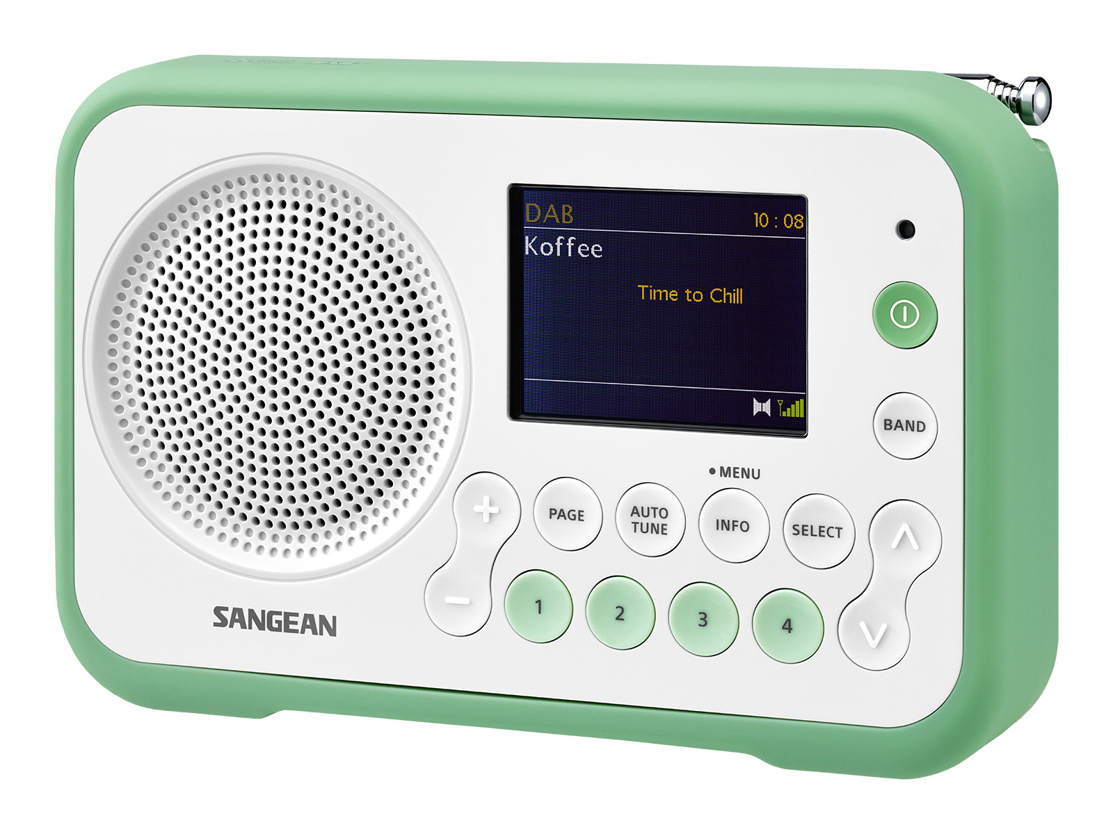 DAB radio Sangean DPR76 Hvit/grønn Traveller 760