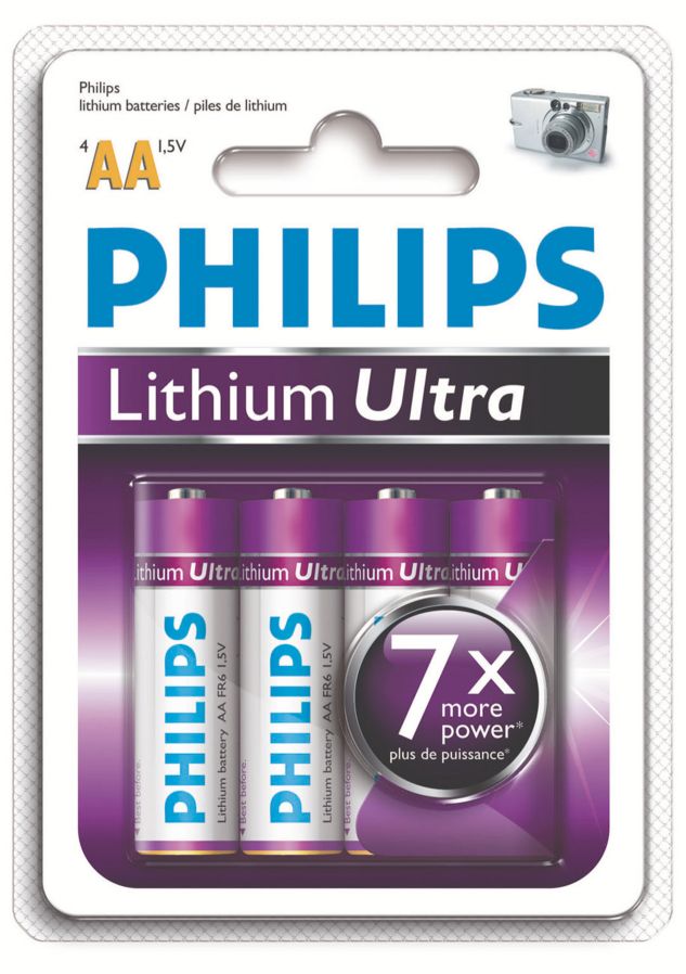 Batteri Philips LITH. ULTRA FR6LB4A/10, 4 PK, AA