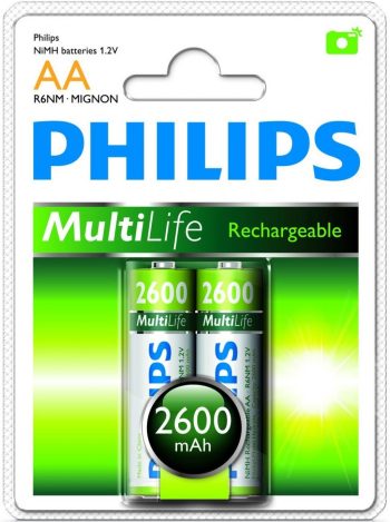 Oppladbart batteri AA 2-pk 2600mAh R6B2B260/10