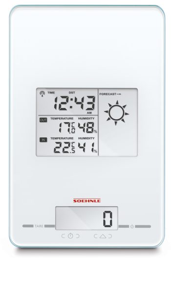 Kjøkkenvekt m/værstasjon Soehnle Page Meteo center
