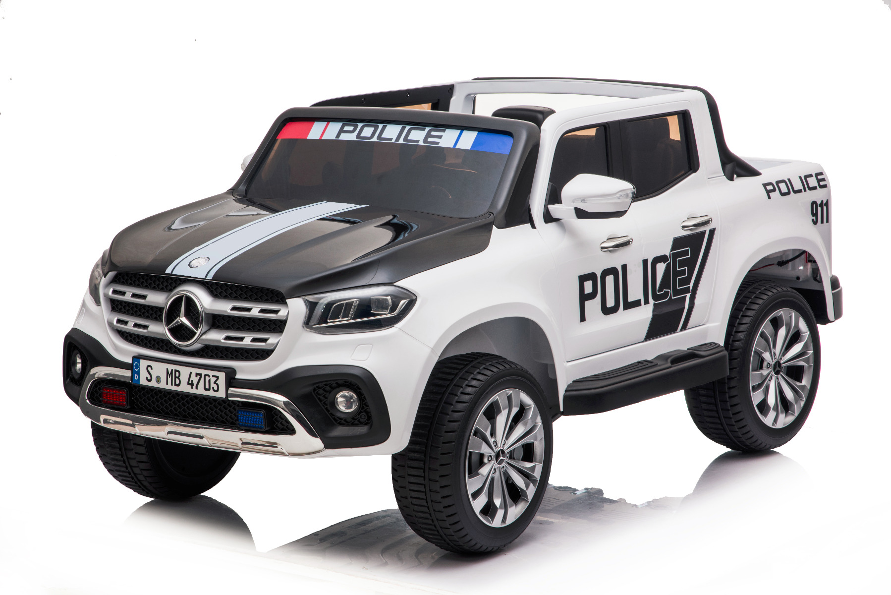 Mercedes Benz X-Class Police el bil gummihjul 2,4G Exclusive